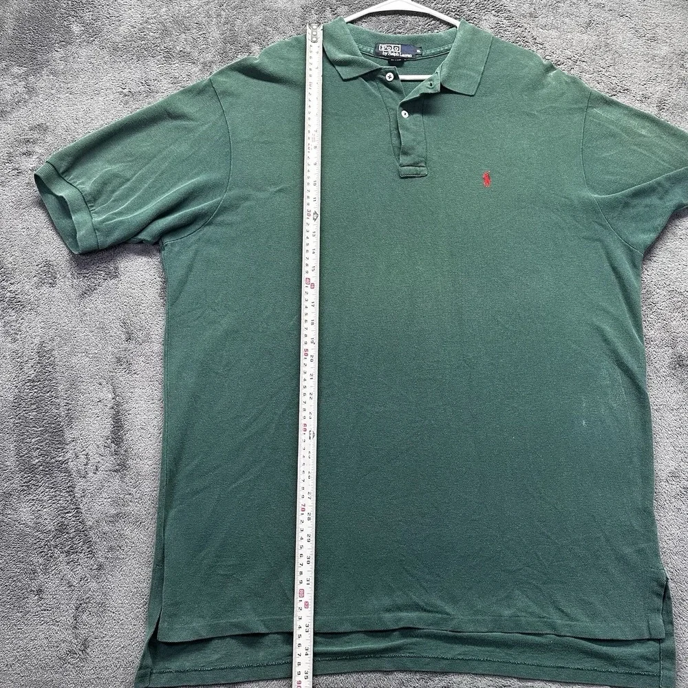Vintage Polo Ralph Lauren Polo Shirt Mens XL USA Made Green Embroidered Pony
